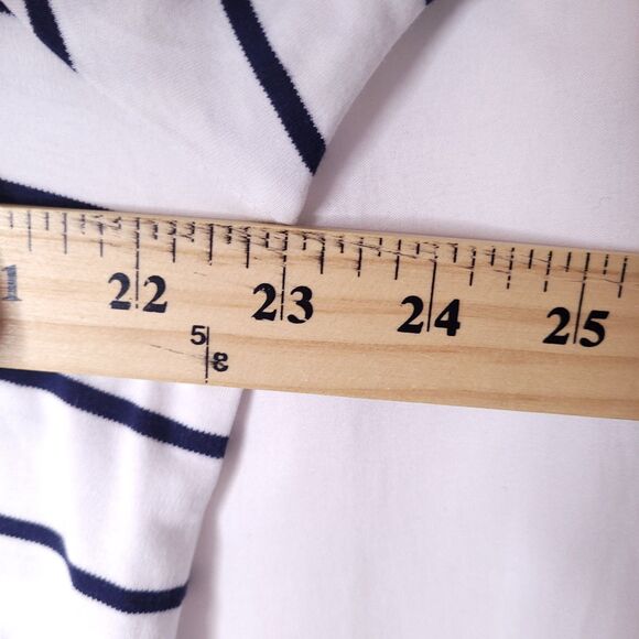 Polo Ralph Lauren T Shirt Mens Large Striped White, Navy Pony - Picture 7 of 11